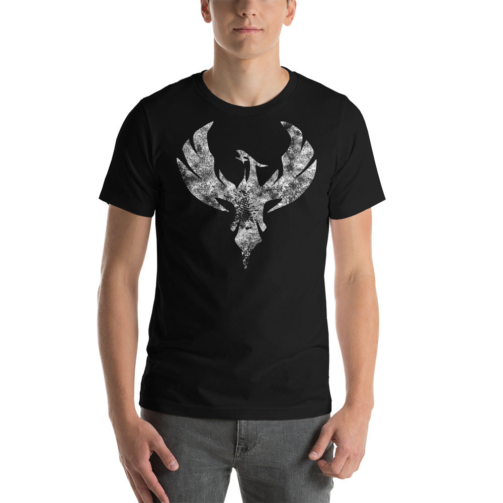 Reborn Republic Phoenix White Logo Distressed
